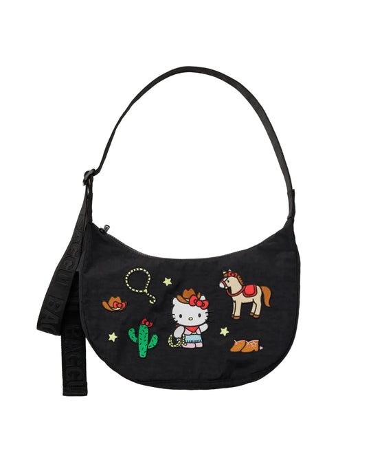 Baggu Medium Nylon Crescent Bag - Hello Kitty Western