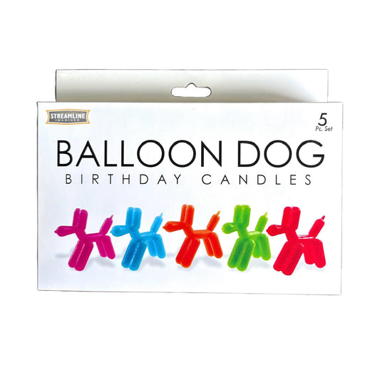 Balloon Dog Birthday Candles