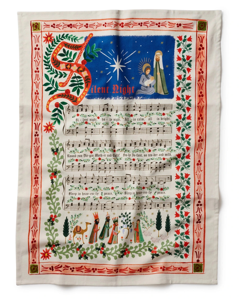 Christmas Carols Tea Towel