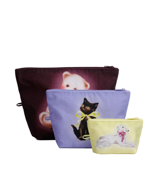 Baggu 3-Piece  Go Pouch Set - Fancy Animals