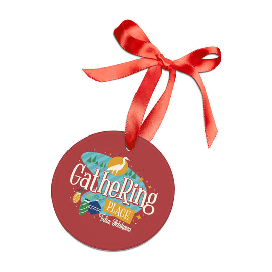 Gathering Place Ornament with Ribbon