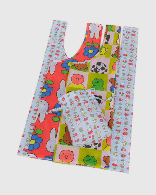 Baggu Miffy Standard Shopping Bag Set of 3
