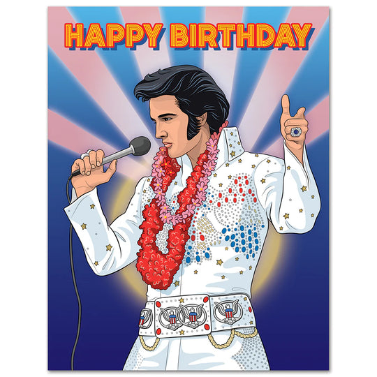 Elvis Rockin' Birthday Card