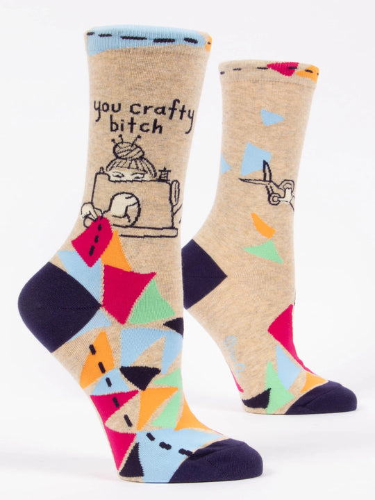 You Crafty Bitch Women's Crew Socks
