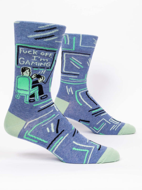 Fuck Off I'm Gaming Men's Crew Socks