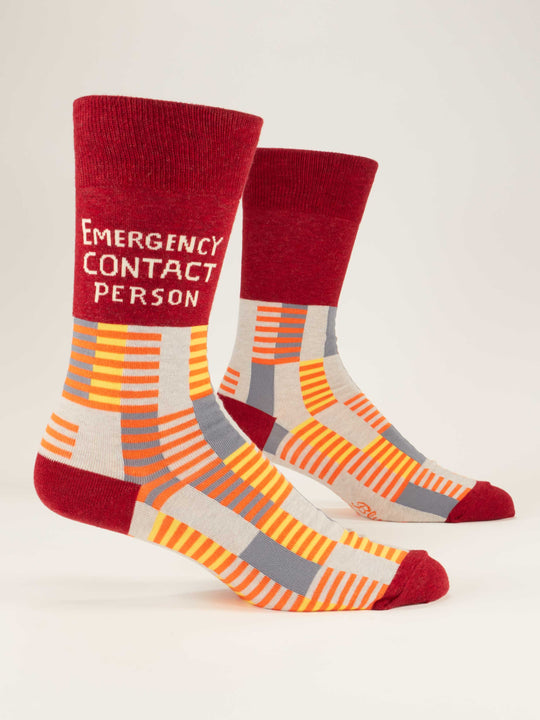 Emergency Contact Men's Crew Socks