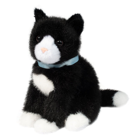 Mini Black and White Cat Plush