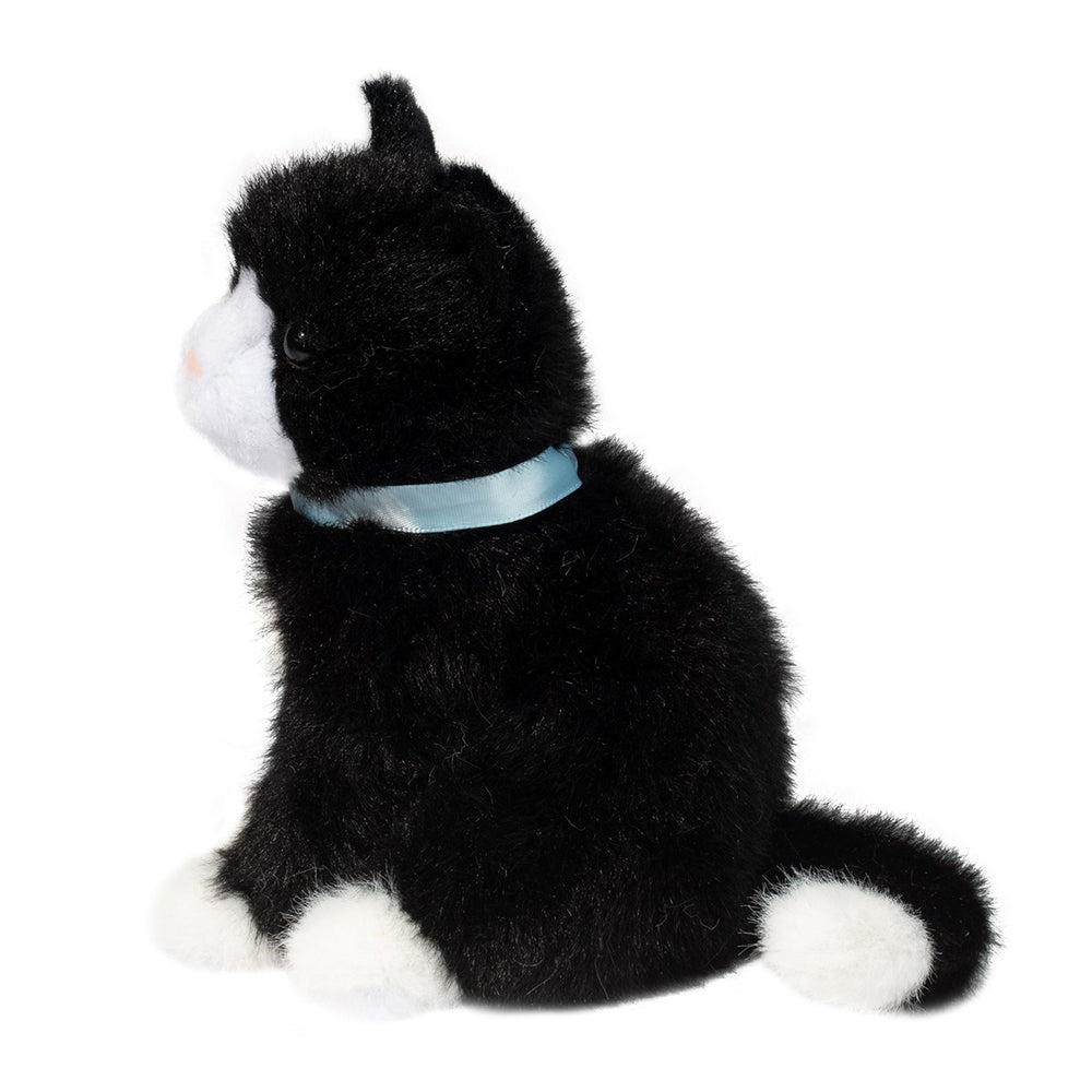 Mini Black and White Cat Plush