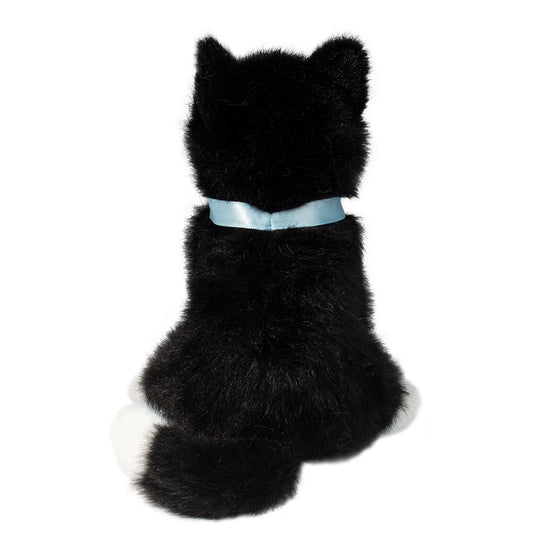 Mini Black and White Cat Plush