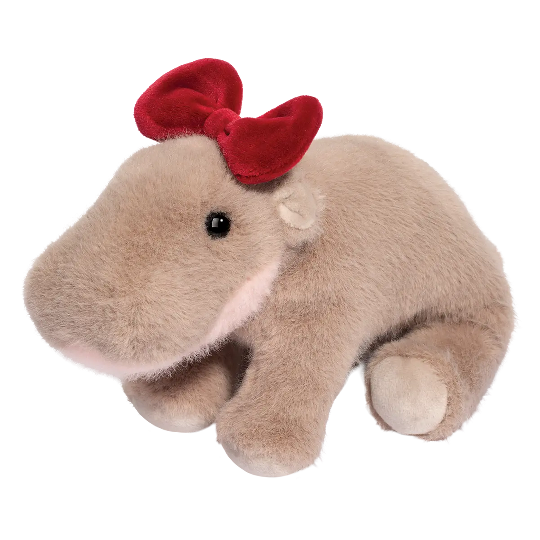 Holiday Pygmy Hippo With Bow Plush