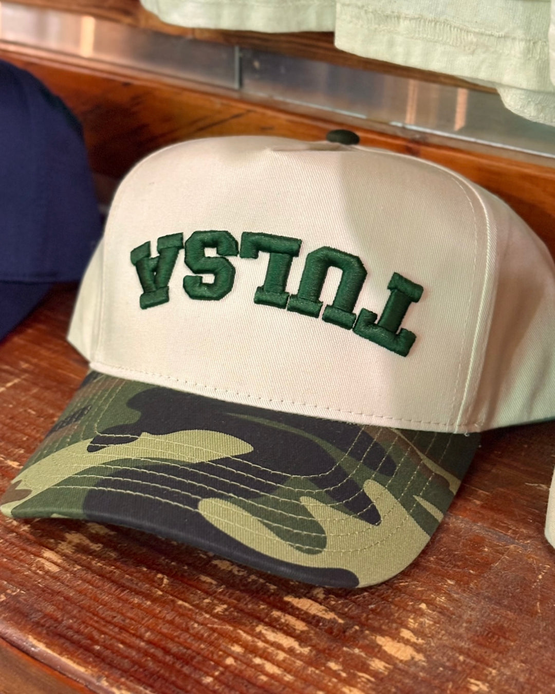 Upside Down Tulsa Hat - Natural/Camo