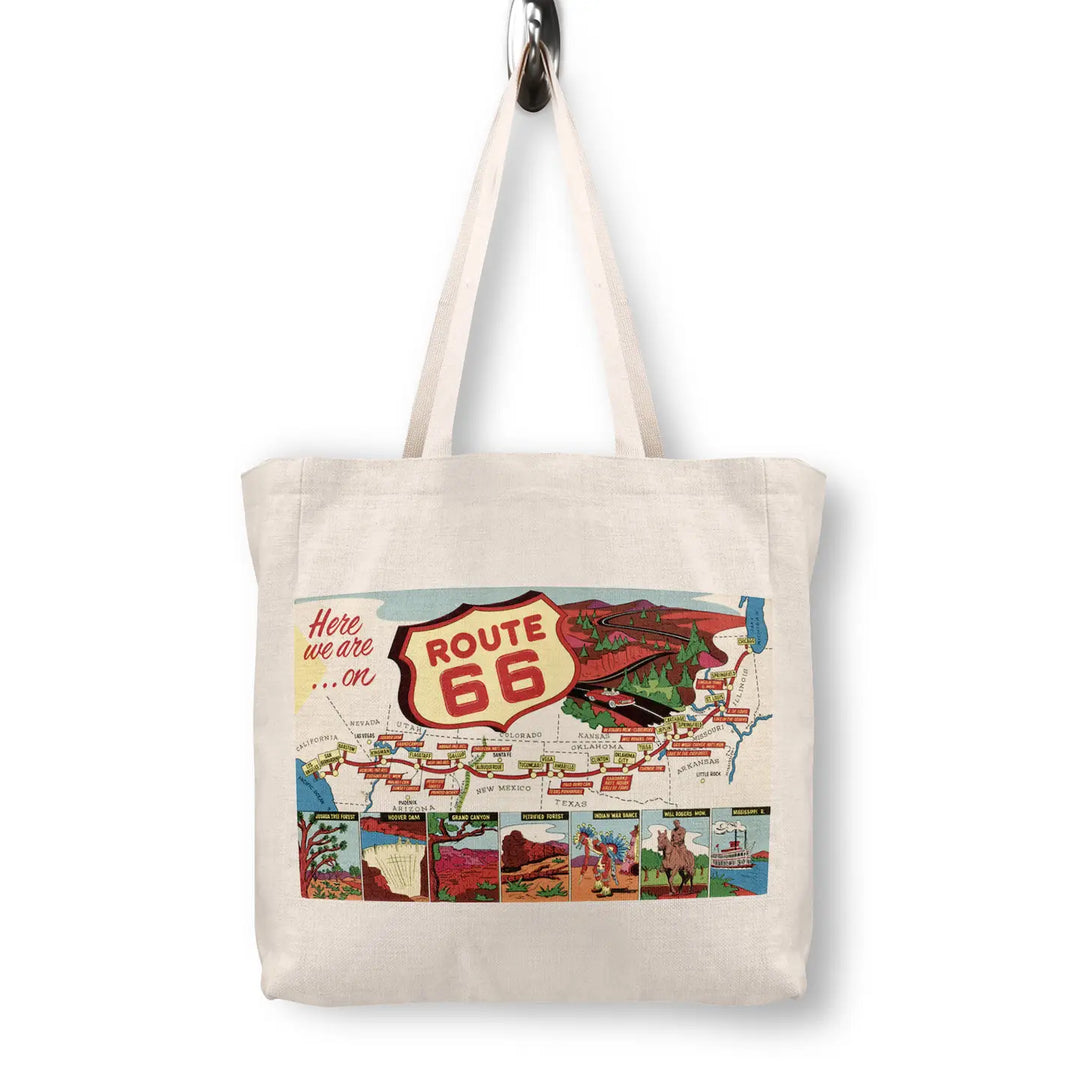 Route 66 Postcard Tote