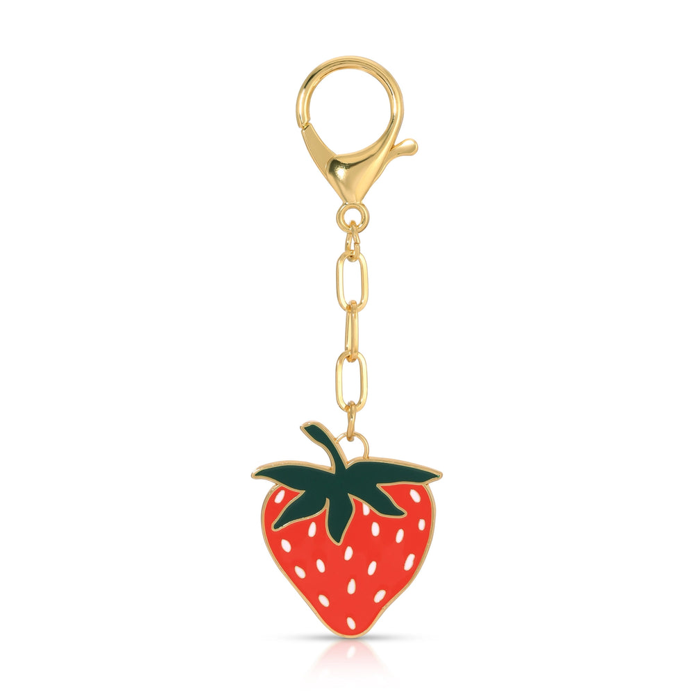 Strawberry Enamel Bag Charm