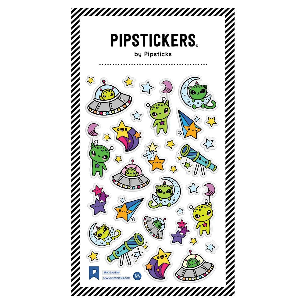 Space Aliens Puffy Sticker Sheet