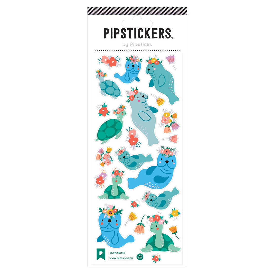 Diving Belles Manatees Sticker Sheet