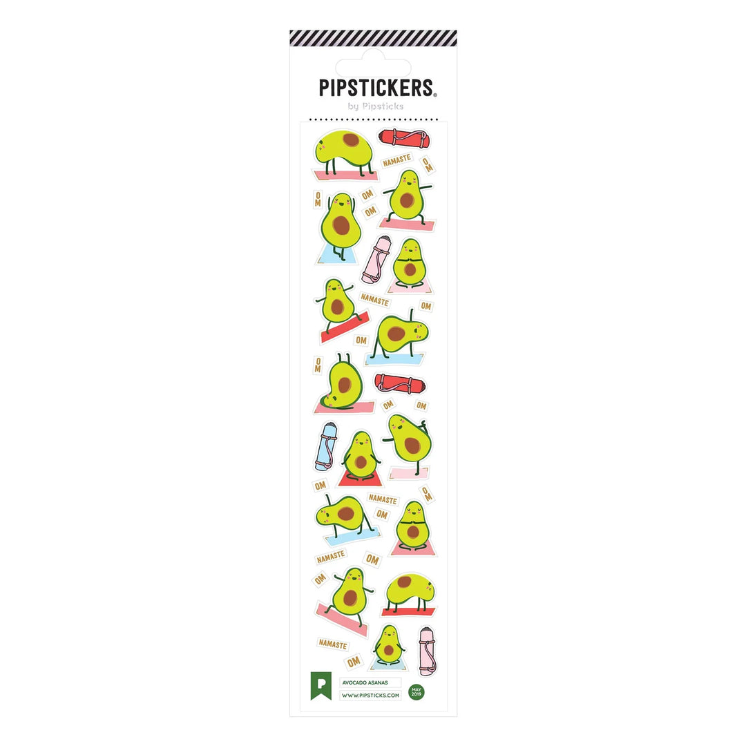 Avocado Asanas Yoga Sticker Sheet