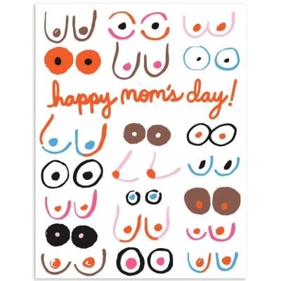 Boobs Happy Mom's Day Card