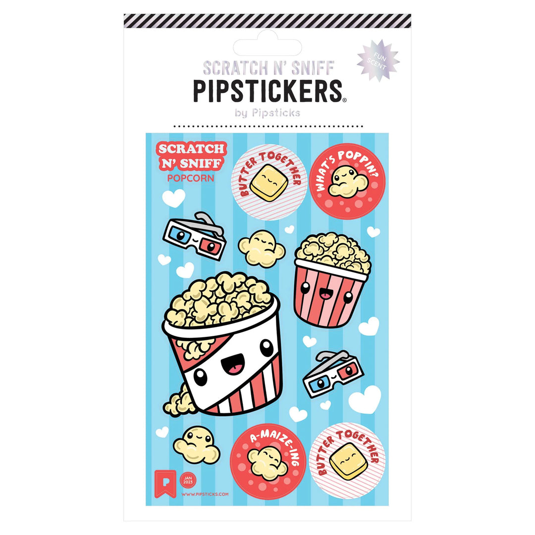 Butter Me Up Popcorn Scratch 'n Sniff Sticker Sheet