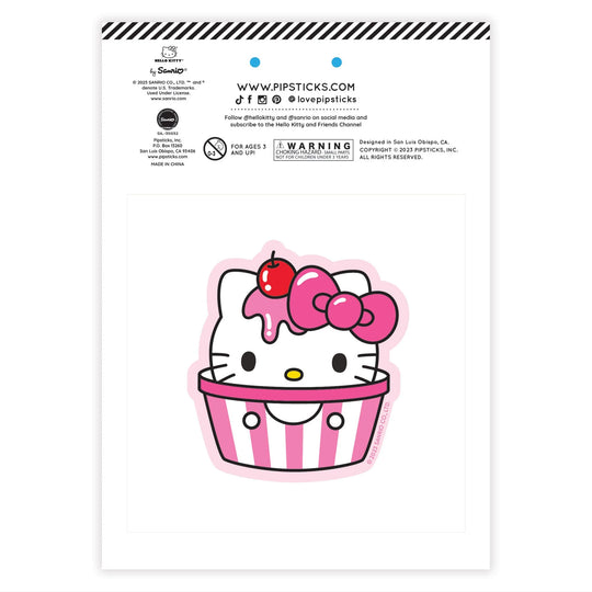 Hello Kitty Milk Cart Scratch 'n Sniff Sticker Sheet and Mega Sticker