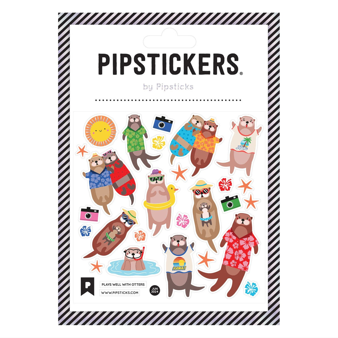 Plays Well with Otters Sticker Sheet