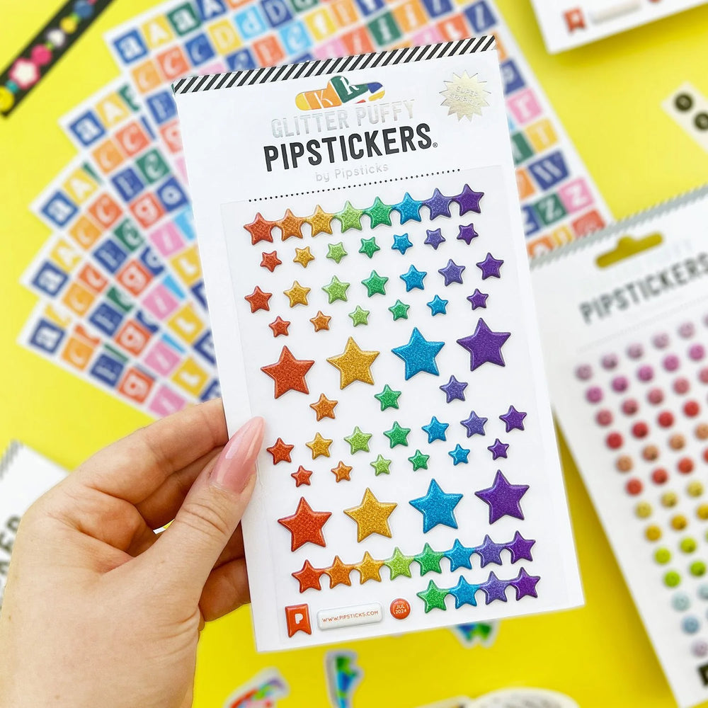 Star Synergy Glitter Puffy Sticker Sheet