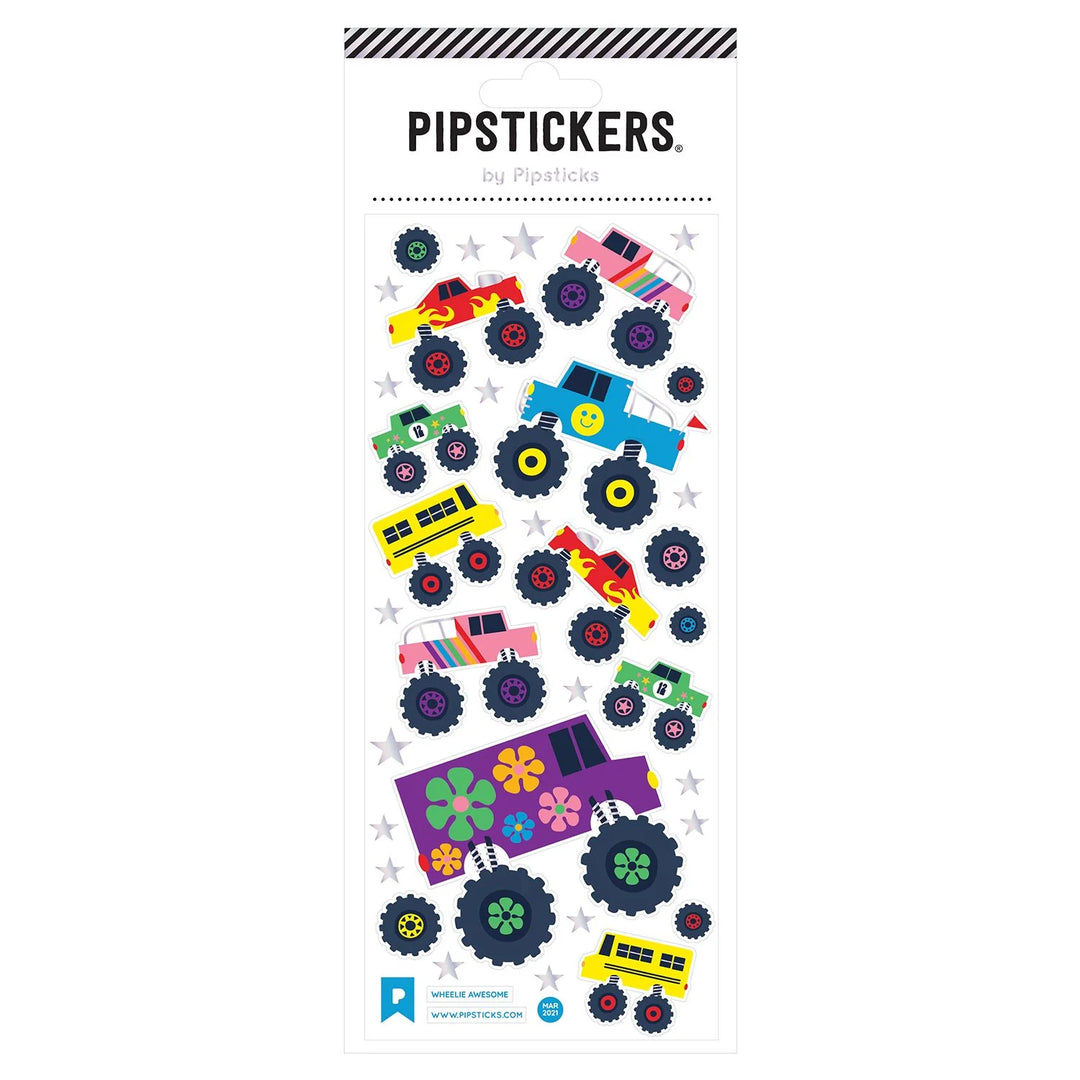 Wheelie Awesome Monster Trucks Sticker Sheet