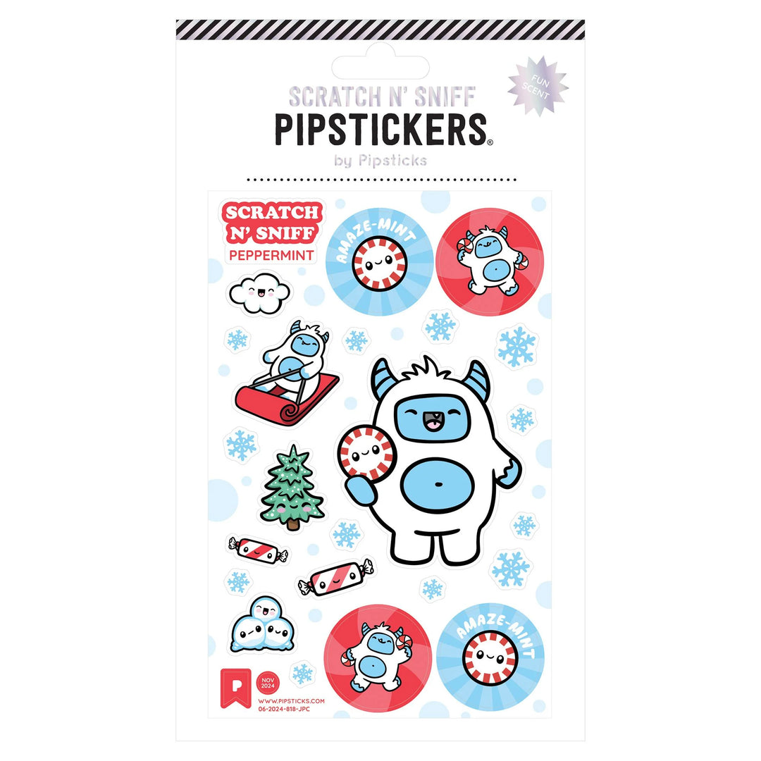 Playful Yeti Scratch 'n Sniff Sticker Sheet