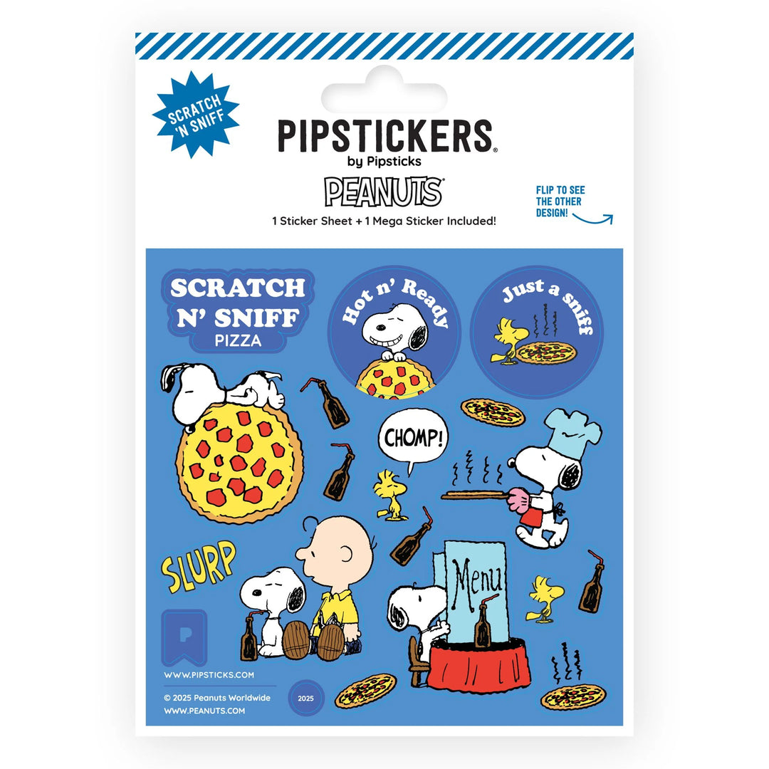 Peanuts Hot Pizza Scratch 'n Sniff Sticker and Mega Sticker