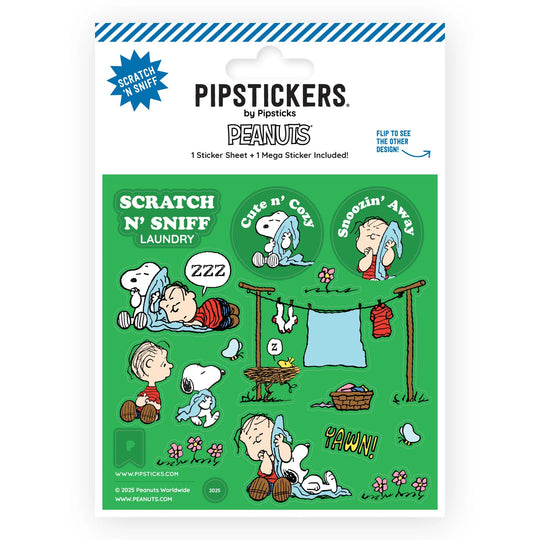 Peanuts Laundry Day Scratch 'n Sniff Sticker Sheet & Mega Sticker