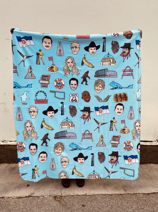 Tulsa Icons Sherpa Fleece Blanket
