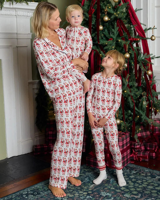 Pink Chicken - Women's Vintage Santas Bamboo PJ Set