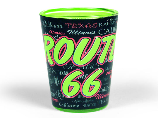 Route 66 Crazy Font In & Out Shot Glass