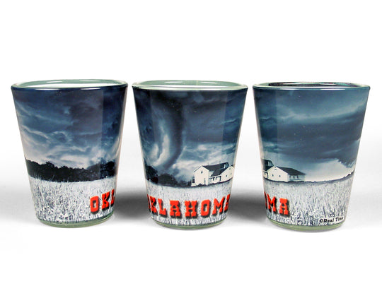 OK Tornado Scene Shot Glass