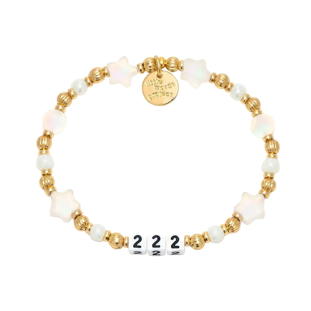 222 Alignment bracelet S/M angel number bracelet by Little Words Project
