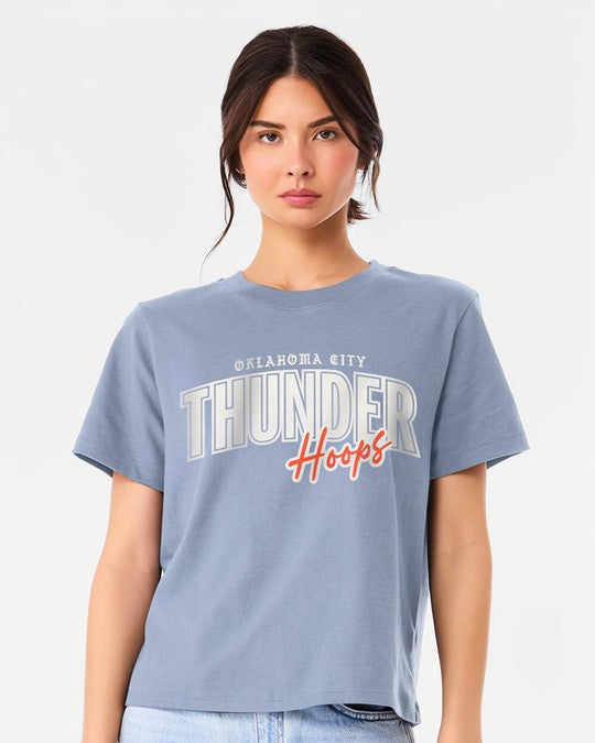 OKC Thunder Hoops Diehards Boxy Tshirt