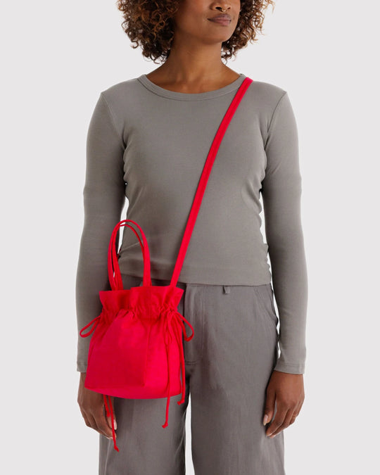 Baggu Nylon Drawstring Bag - Candy Apple Red