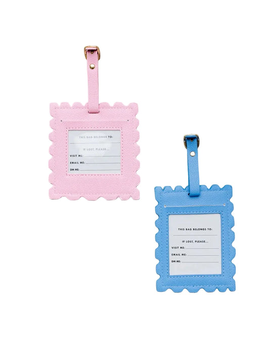 Postage Stamps Luggage Tag Set