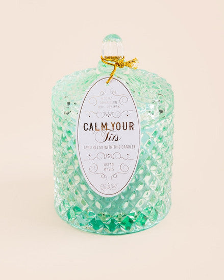 "Calm Your Tits" Crystal Candle