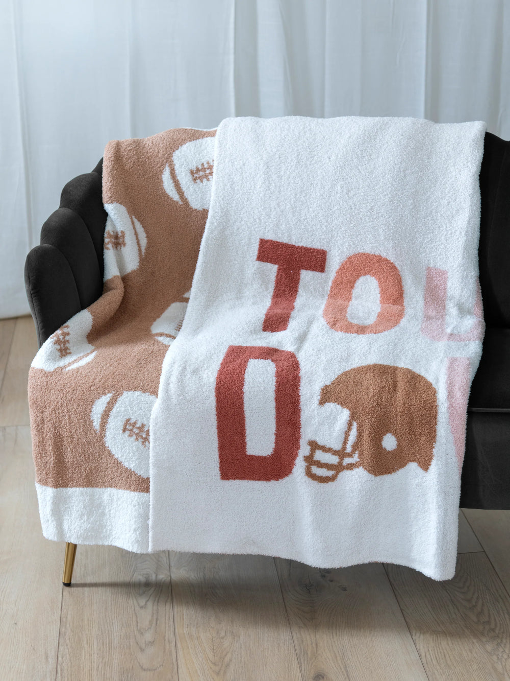 Ivory Touchdown Throw Blanket