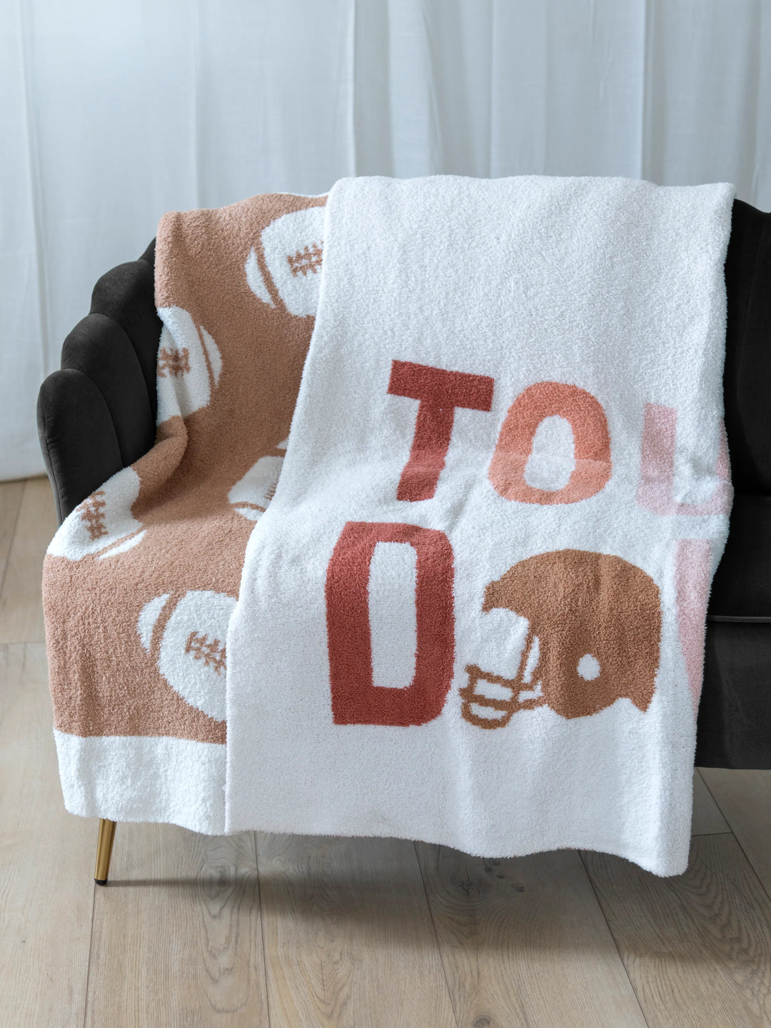 Ivory Touchdown Throw Blanket