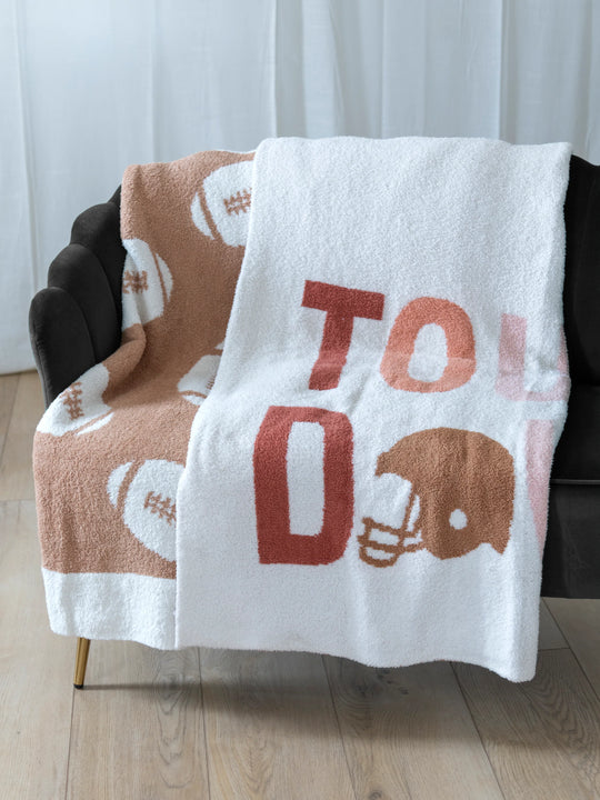 Ivory Touchdown Throw Blanket