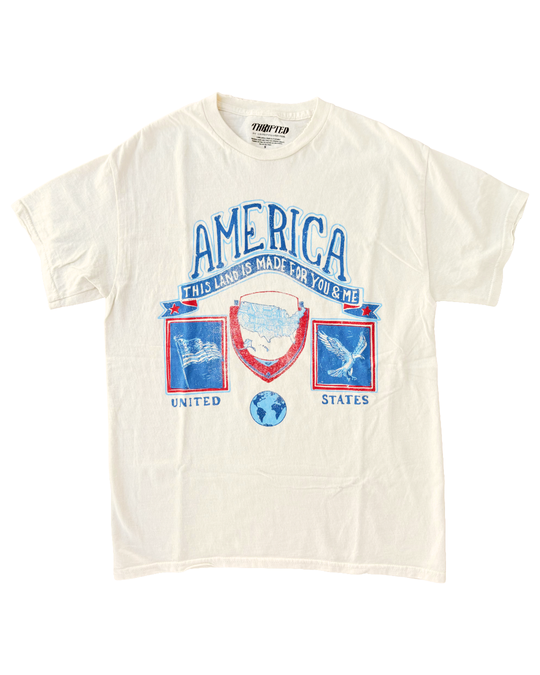America Patch Off White Tshirt