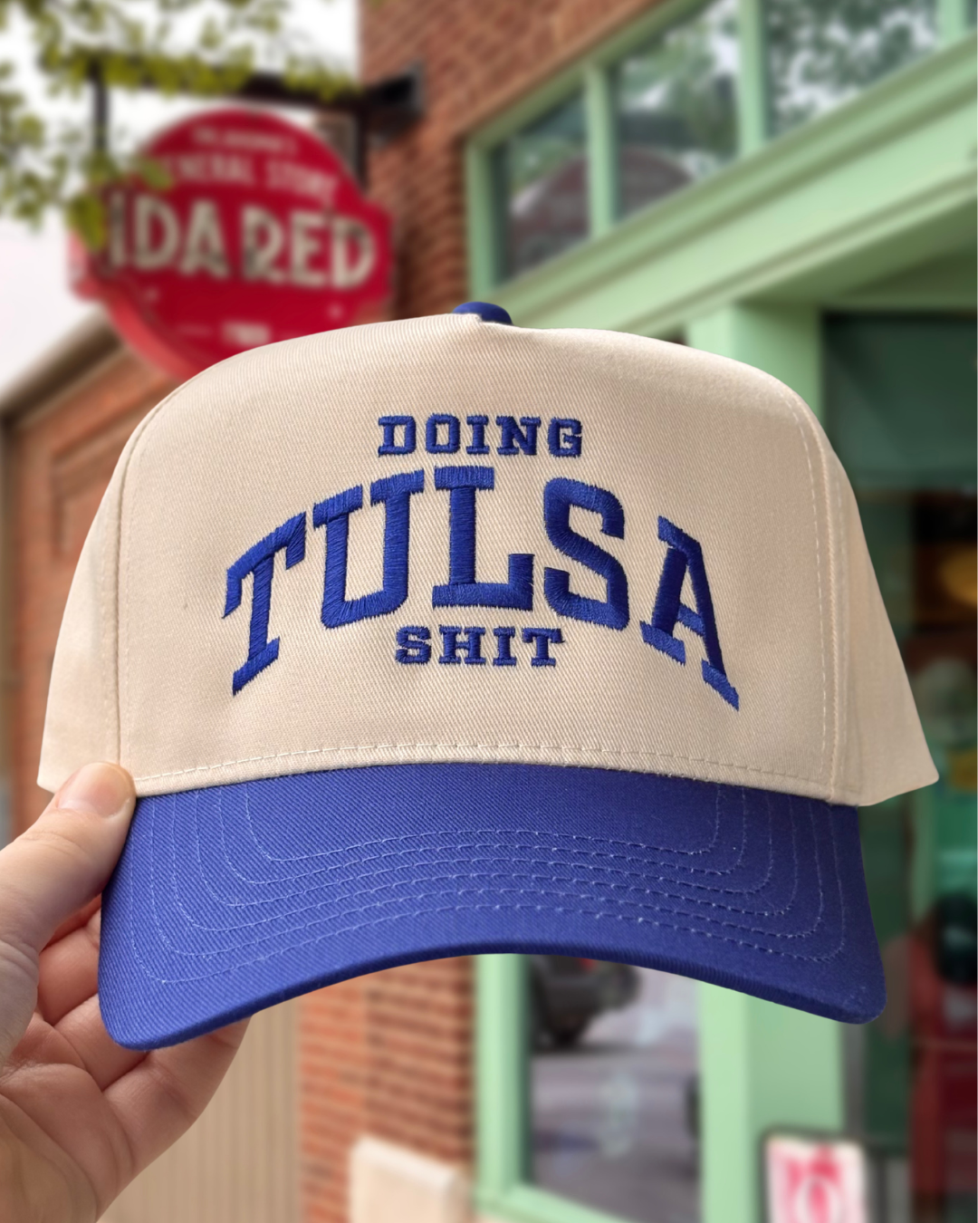 Doing Tulsa Shit Hat Natural/Blue