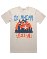 Oklahoma City Basketball Thunder Sunset Tshirt