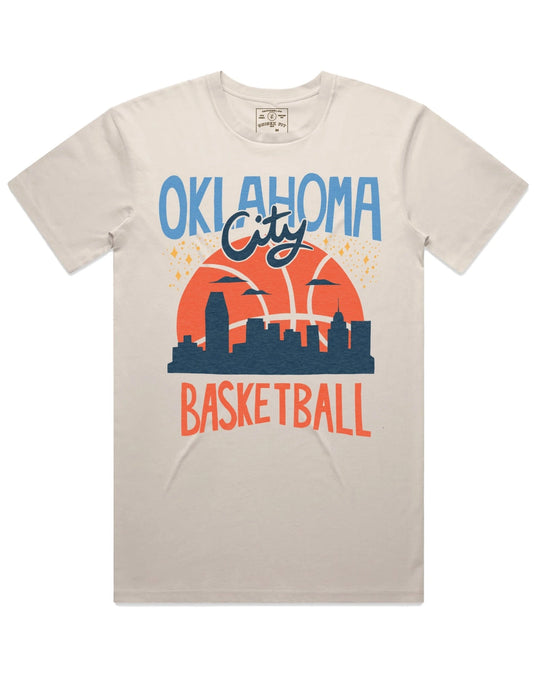 Oklahoma City Basketball Thunder Sunset Tshirt