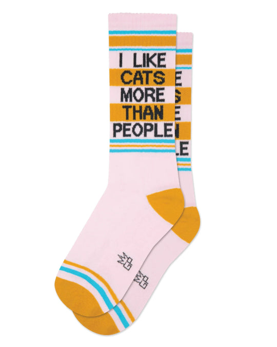 I Like Cats More Than People Gym Socks