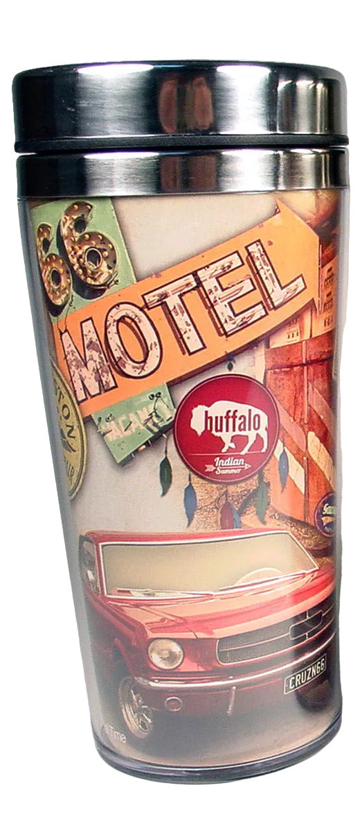 Route 66 Garage Collage Stainless Steel Travel Mug