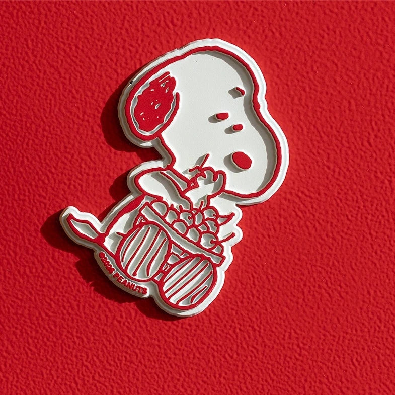Snoopy Cherry Basket Magnet