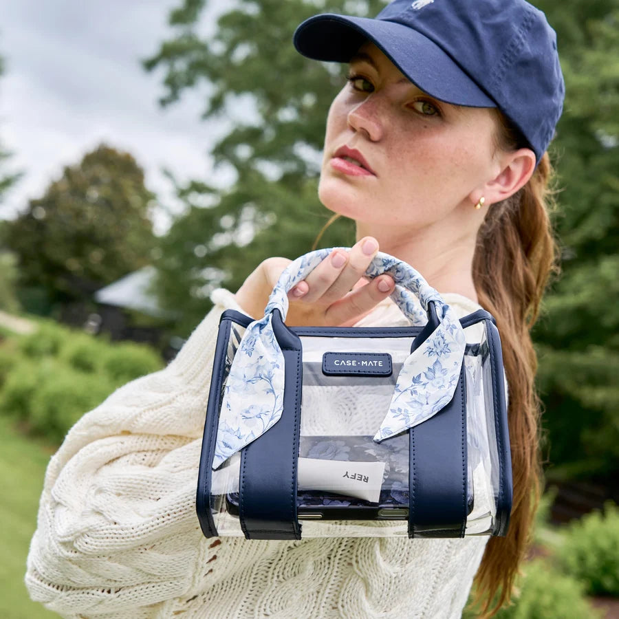 Clear Jelly Stadium Tote Bag - Something Navy Twilly