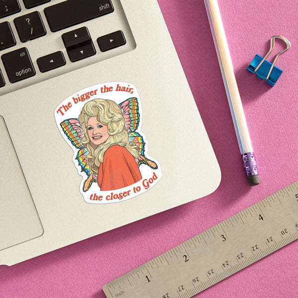 Dolly The Bigger the Hair Sticker